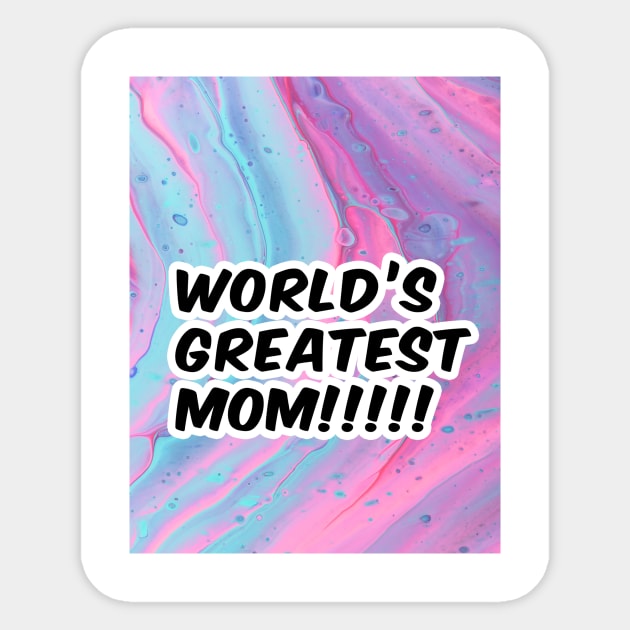 "World's Greatest Mom" Text design - Unisex Heavy Blend™ Hooded Sweatshirt Sticker by Graphics King